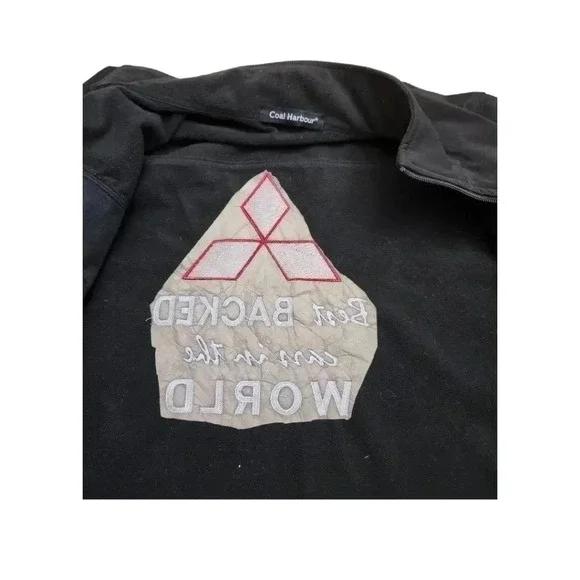 Mitsubishi Fleece Jacket Spring Coat Black  Men‎ - Picture 4 of 5